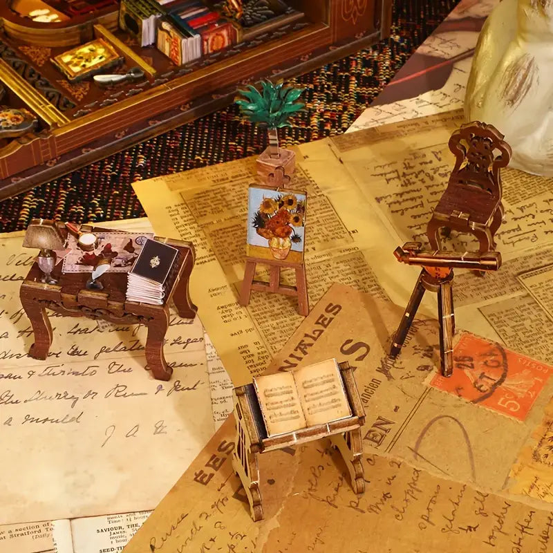 BookNest™ 3D Bookend Kit for Mini Library Decoration