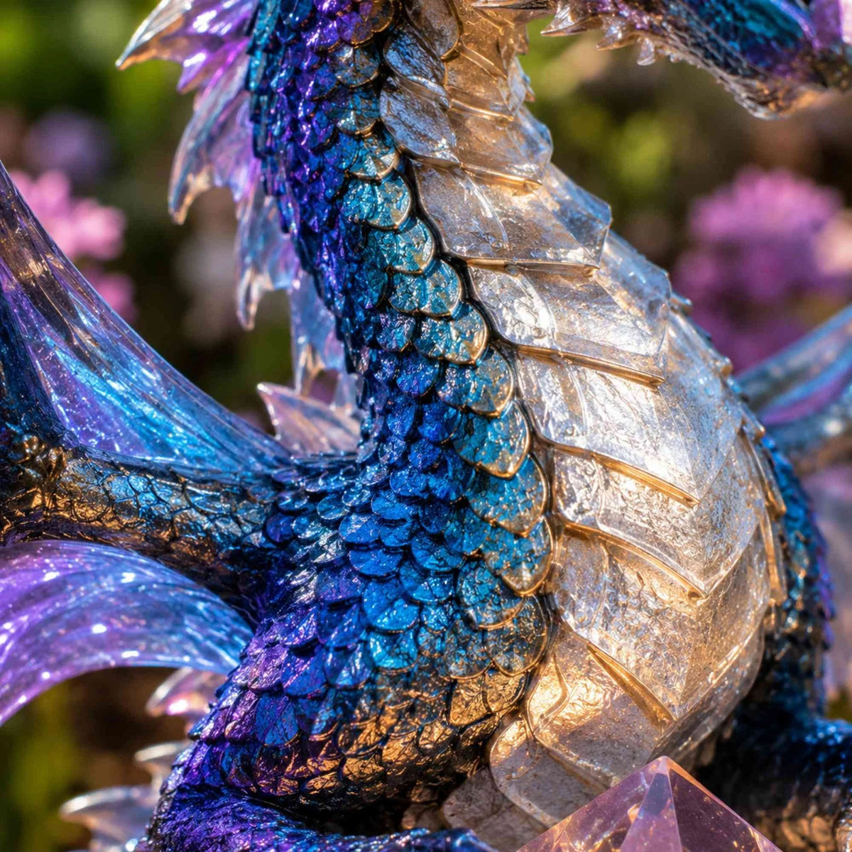 Solar Amethyst Dragon Light – Glowing Crystal Guardian Outdoor Decor