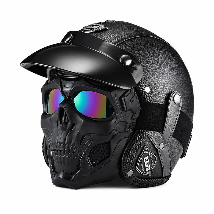 Retro Jet Motorcycle 3/4 Riding Helmet-
