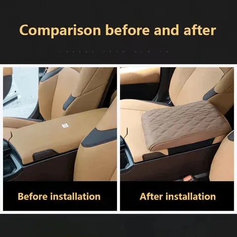 🚙☁️PU Leather Car Armrest Mat Center❤️ The ideal gift for mom. 💝50%OFF