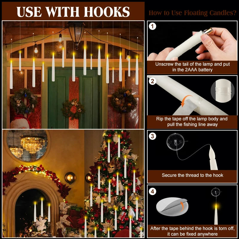🕯️🪄Floating candles with magic wand 🎃