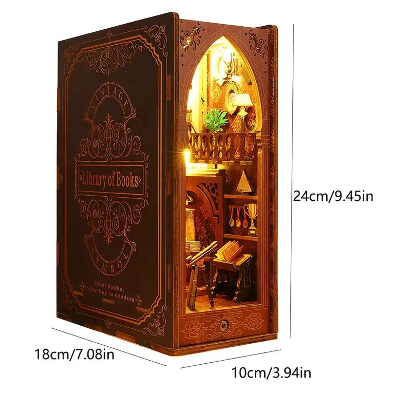 BookNest™ 3D Bookend Kit for Mini Library Decoration