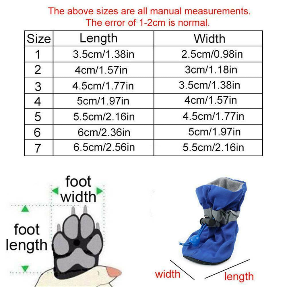 4 Pcs, Waterproof Dog Shoes: Protect Your Pet's Paws, Keep Them Dry and Warm