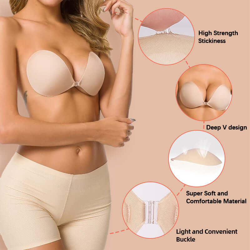 ADHESIVE INVISIBLE REUSABLE PUSH UP BRA - BUY 2 GET 1 FREE