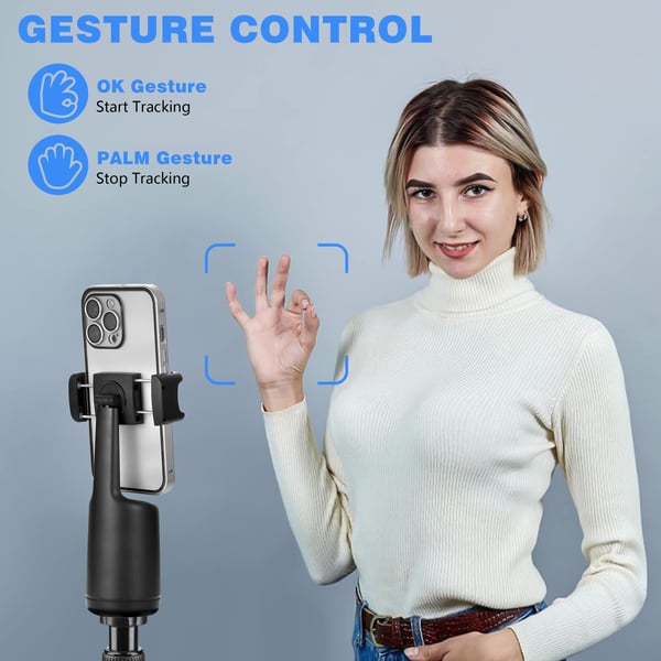 360 Rotation Auto Face Tracking AI Camera Phone Holder