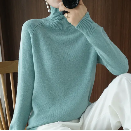 Hot Sale - 50% Off🌟💖Women's Solid Turtleneck Knit Sweater🧶🌈