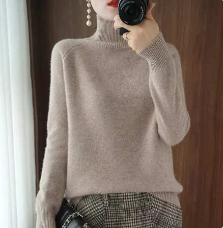 Hot Sale - 50% Off🌟💖Women's Solid Turtleneck Knit Sweater🧶🌈