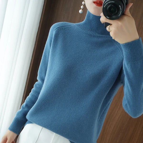 Hot Sale - 50% Off🌟💖Women's Solid Turtleneck Knit Sweater🧶🌈
