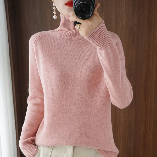 Hot Sale - 50% Off🌟💖Women's Solid Turtleneck Knit Sweater🧶🌈