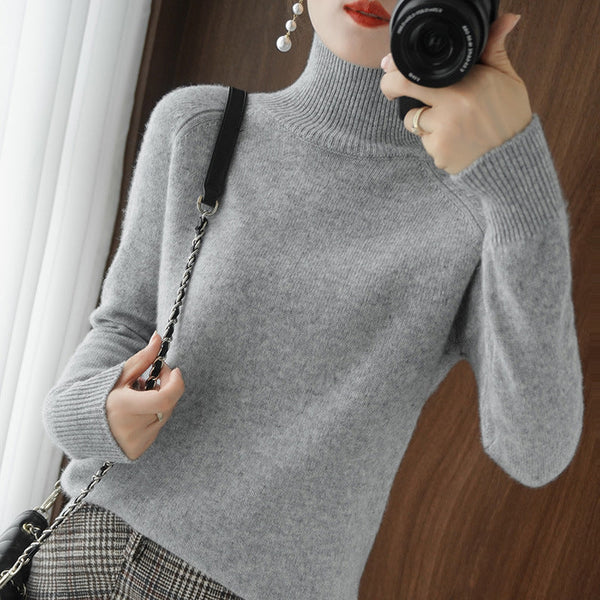 Hot Sale - 50% Off🌟💖Women's Solid Turtleneck Knit Sweater🧶🌈