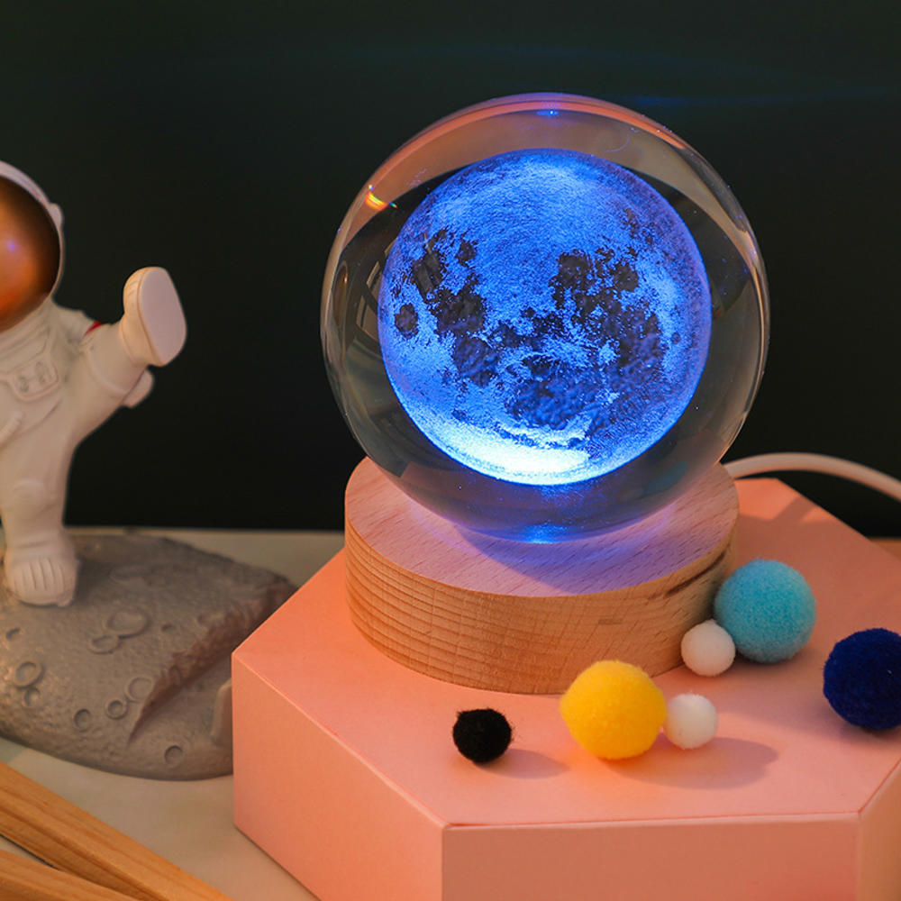 3D Planet Crystal Nightlight