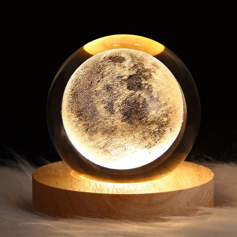 3D Planet Crystal Nightlight