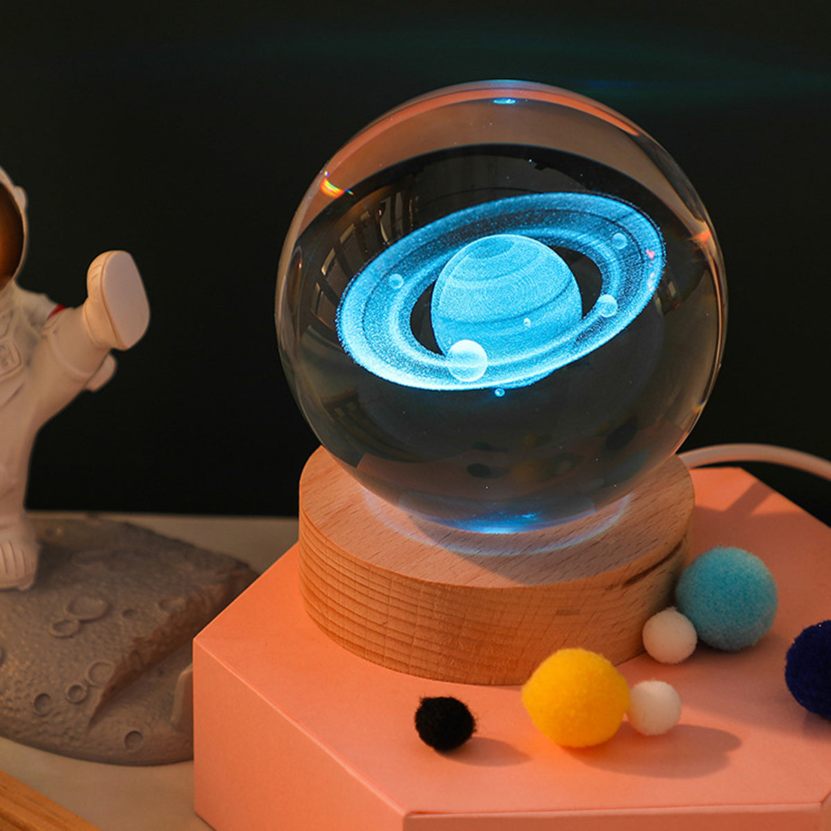 3D Planet Crystal Nightlight