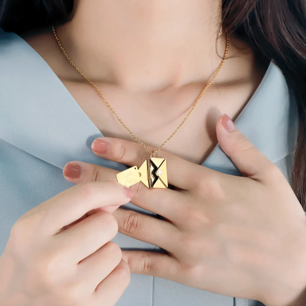 A Message of Love You'll Carry Always: 'Love You' Necklace