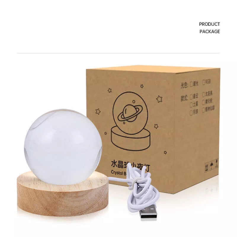 3D Planet Crystal Nightlight