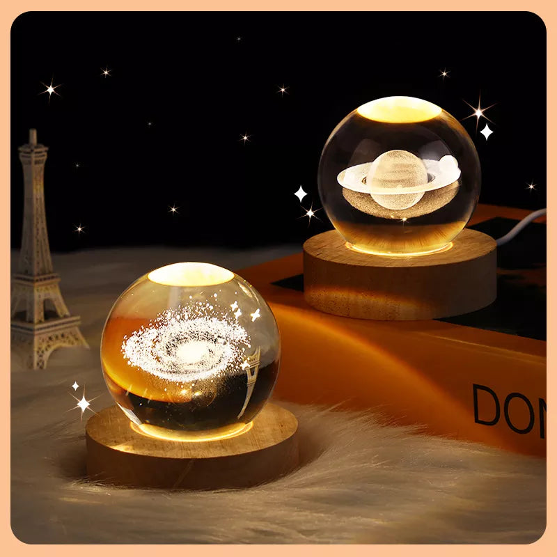 3D Planet Crystal Nightlight