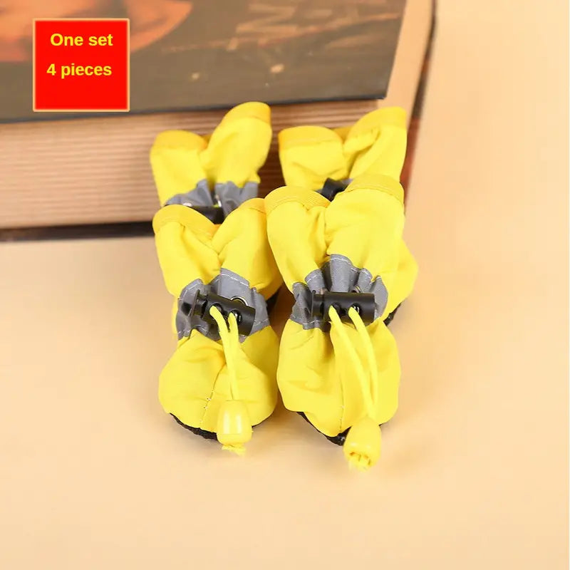 4 Pcs, Waterproof Dog Shoes: Protect Your Pet's Paws, Keep Them Dry and Warm