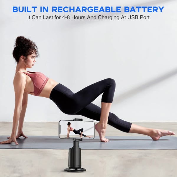 360 Rotation Auto Face Tracking AI Camera Phone Holder