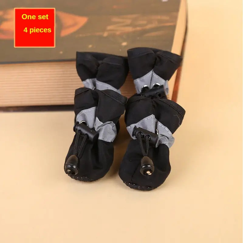 4 Pcs, Waterproof Dog Shoes: Protect Your Pet's Paws, Keep Them Dry and Warm