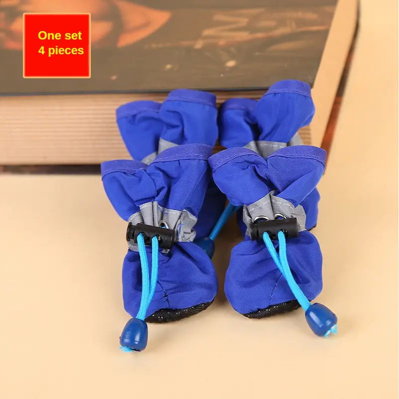 4 Pcs, Waterproof Dog Shoes: Protect Your Pet's Paws, Keep Them Dry and Warm