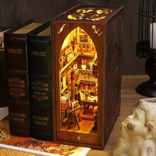 BookNest™ 3D Bookend Kit for Mini Library Decoration