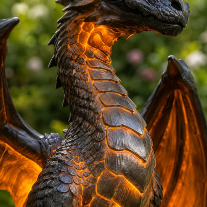 Solar Amethyst Dragon Light – Glowing Crystal Guardian Outdoor Decor