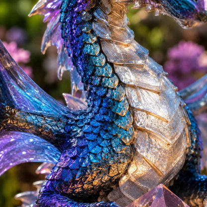 Solar Amethyst Dragon Light – Glowing Crystal Guardian Outdoor Decor