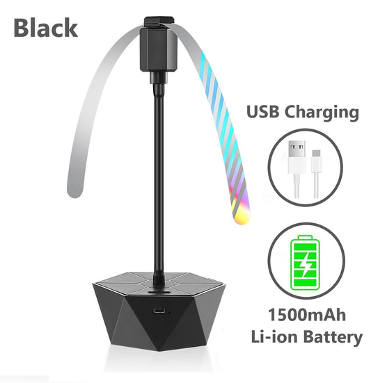 Fly Fans with 360° Flexible Goose-neck - Keep Flies Away From Your Food and Drink