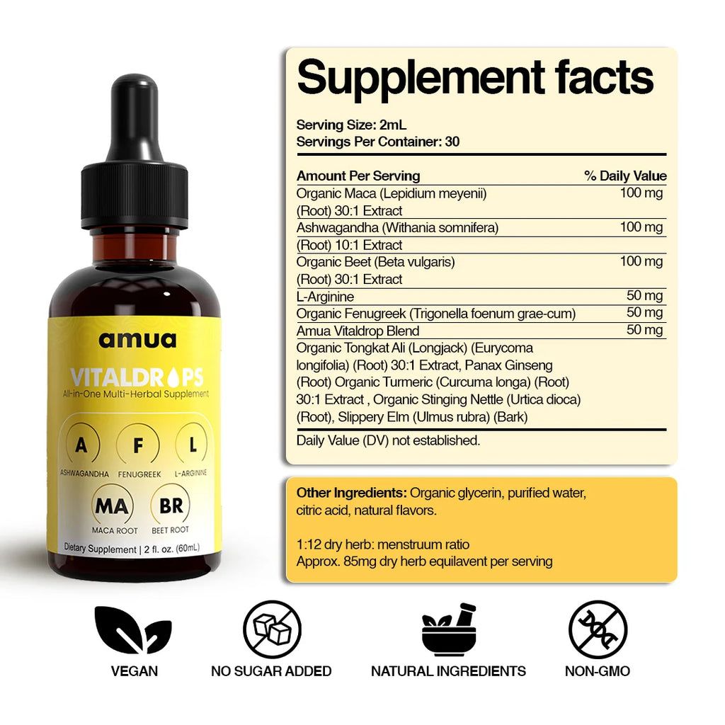 Amua Vitaldrops | Women's Herbal Curves Sublingual Drops