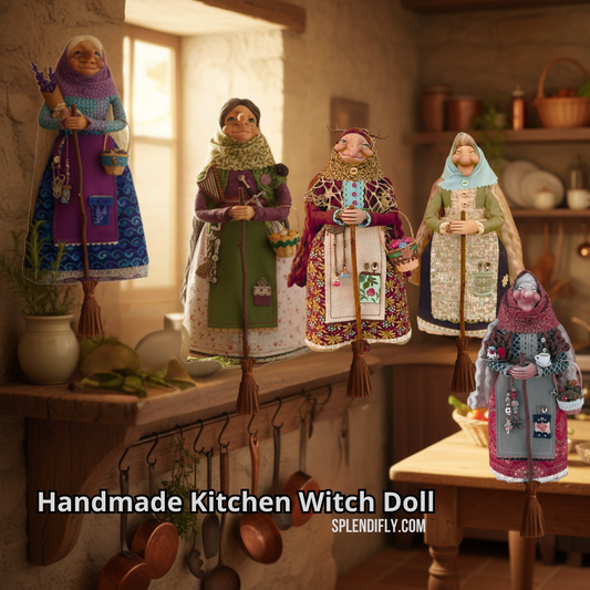🧙 Handmade Kitchen Witch Doll