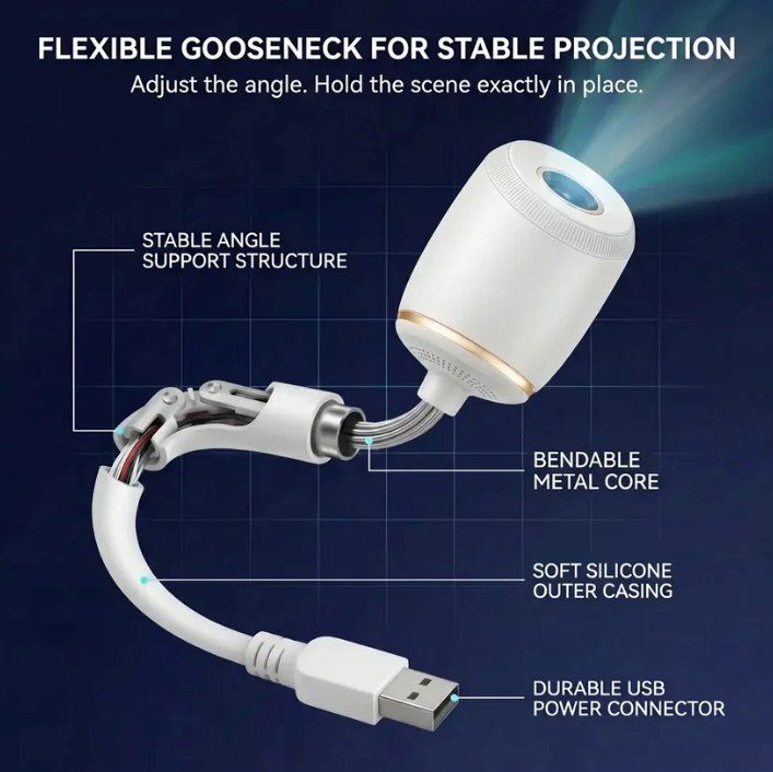 HD Smart Dynamic 5D Holographic Night Light Projector