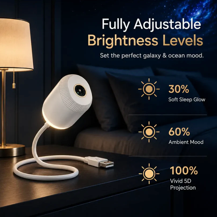 HD Smart Dynamic 5D Holographic Night Light Projector