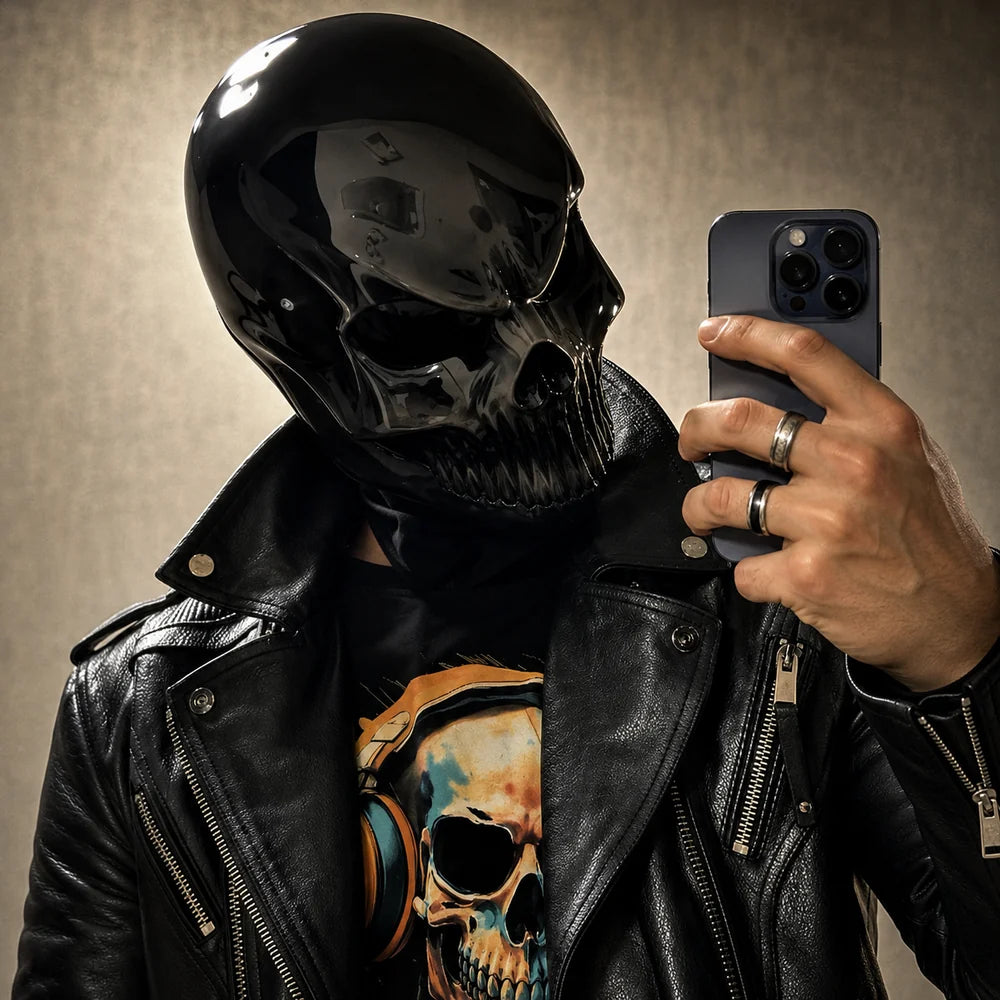 SKULL MOTORCYCLE HELMET