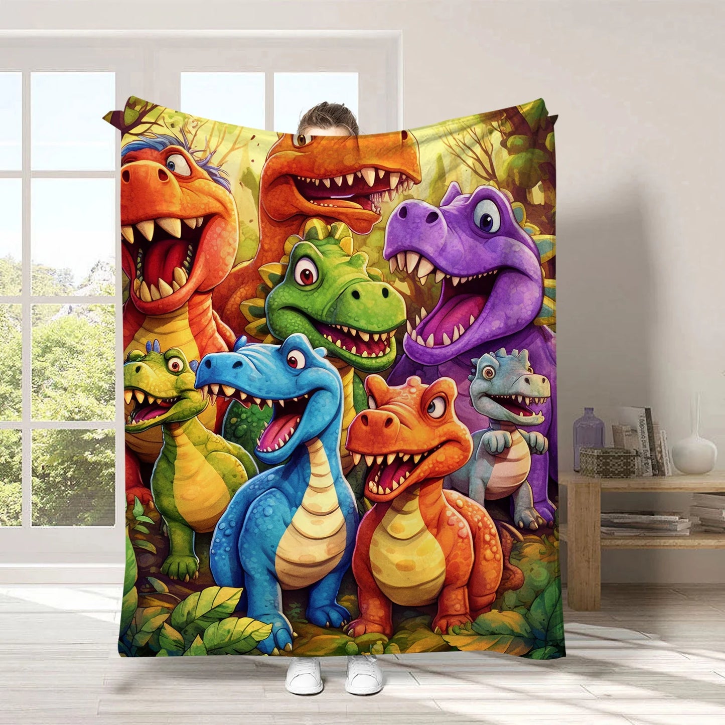 Cloud-Soft Dinosaur Blanket