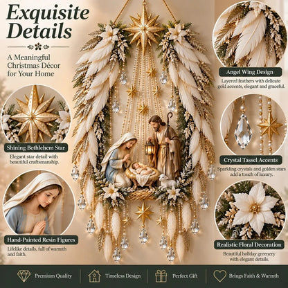Angel Wings Nativity Wall Light