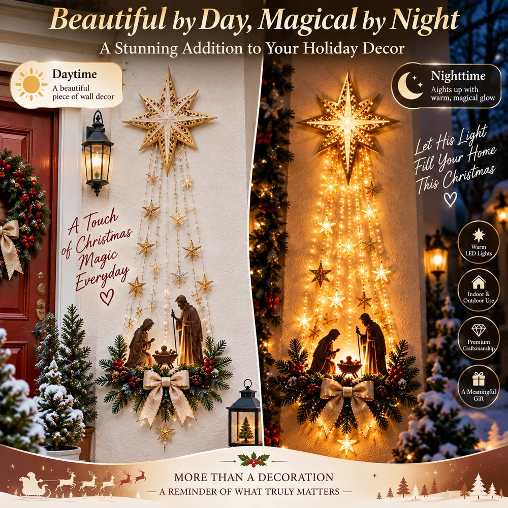 Bethlehem Star Nativity Wall Light