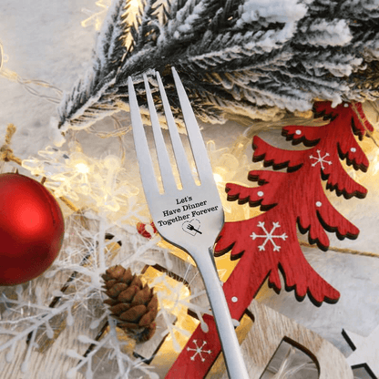 🍴 Engraved Fork💝 - (🌹Valentine's Gift for the One You Adore!🎁 )