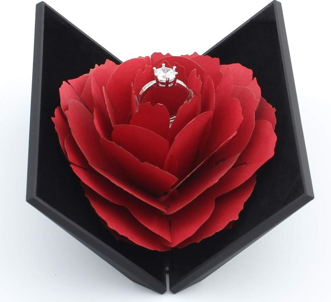 Red Rose Ring Box 💎💍 Valentine's Day Special 50% OFF🎁💖