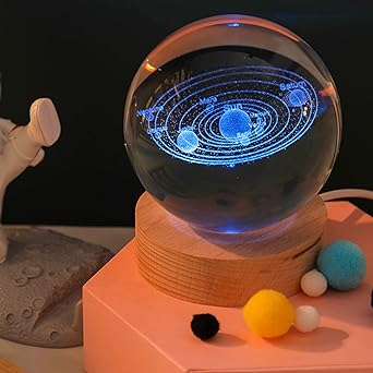 3D Planet Crystal Nightlight