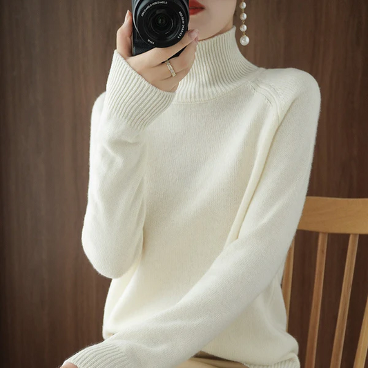 Hot Sale - 50% Off🌟💖Women's Solid Turtleneck Knit Sweater🧶🌈