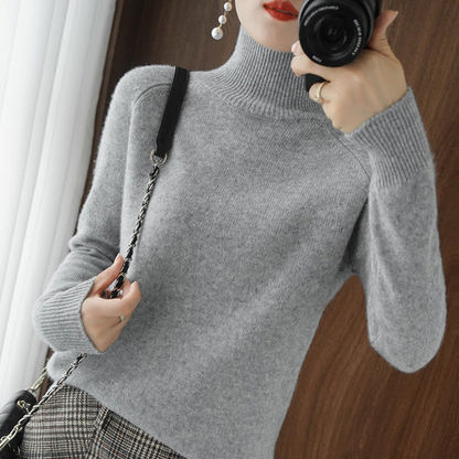 Hot Sale - 50% Off🌟💖Women's Solid Turtleneck Knit Sweater🧶🌈