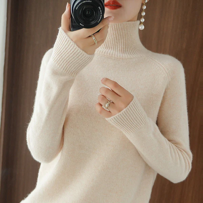 Hot Sale - 50% Off🌟💖Women's Solid Turtleneck Knit Sweater🧶🌈