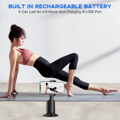 360 Rotation Auto Face Tracking AI Camera Phone Holder